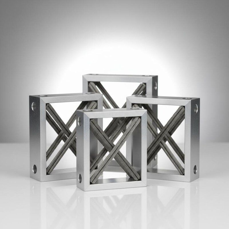 스테인리스 스틸 또는 알루미늄 구조와 함께 100G 충격 저항 철 로프 격리기 - ISO9001: 2015 인증 진동 마운트